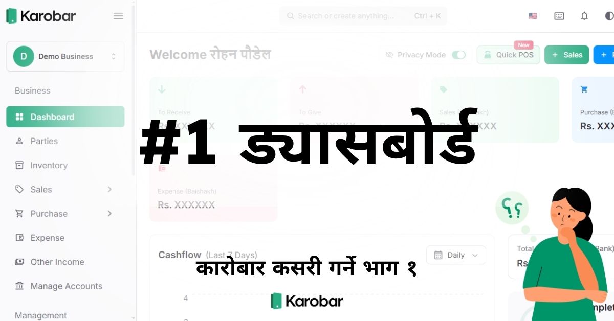 करोबार ड्यासबोर्ड — सुरुआती प्रयोगकर्ता मार्गदर्शिका (चरण-दर-चरण)